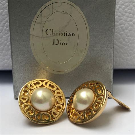 vintage christian dior clip earrings